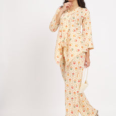 Women Multi Color V Neck Co-Ord Sets