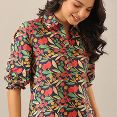 Women's Cotton Blend ¾ Sleeve Top and Palazzo Set
