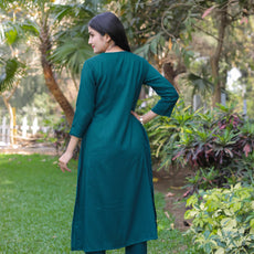 Teal Tranquility Modal V-Neckline Co-ord Set