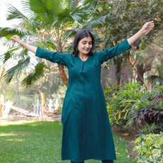 Teal Tranquility Modal V-Neckline Co-ord Set