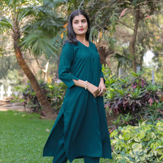 Teal Tranquility Modal V-Neckline Co-ord Set