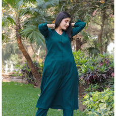 Teal Tranquility Modal V-Neckline Co-ord Set