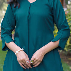 Teal Tranquility Modal V-Neckline Co-ord Set