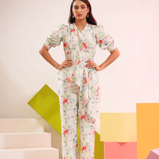 Dream Come Blue Cotton Co-Ord Set