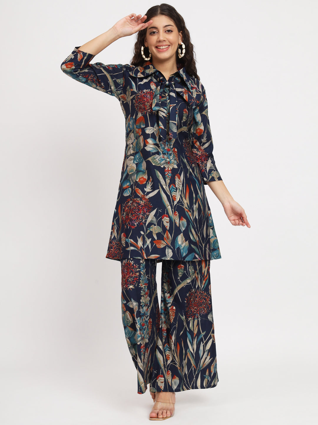 Women Floral Print Kurta & Palazzos Set