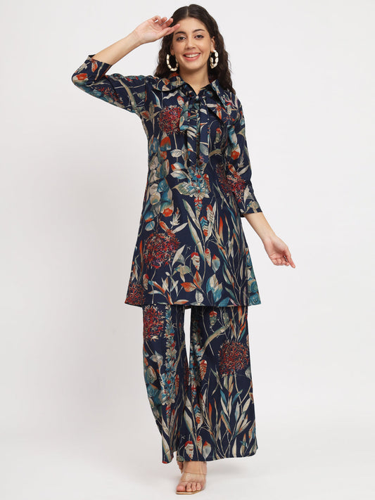 Women Floral Print Kurta & Palazzos Set