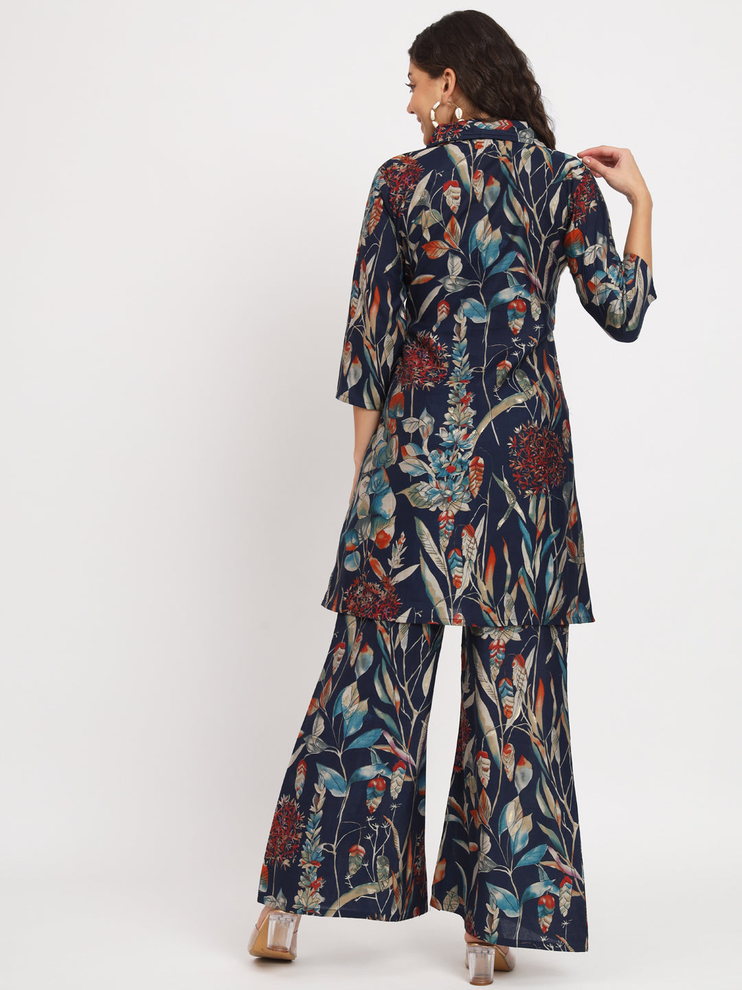 Women Floral Print Kurta & Palazzos Set
