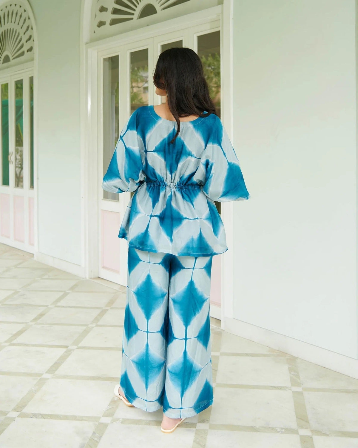 Women's Cotton Regular Fit Floral Printed Top and Plazzo Co-ord Set