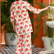 New Heavy Designer Women Floral Print Kurta & Pyjamas Set