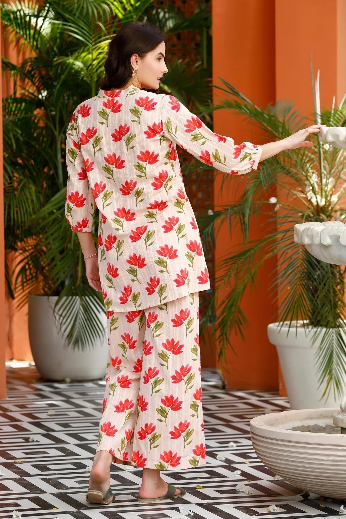 New Heavy Designer Women Floral Print Kurta & Pyjamas Set