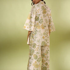 Flora Off White Cotton Co Ord Set