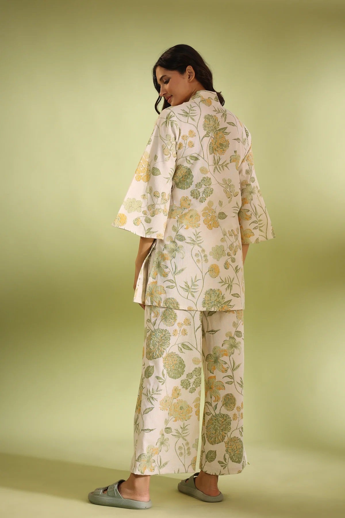 Flora Off White Cotton Co Ord Set