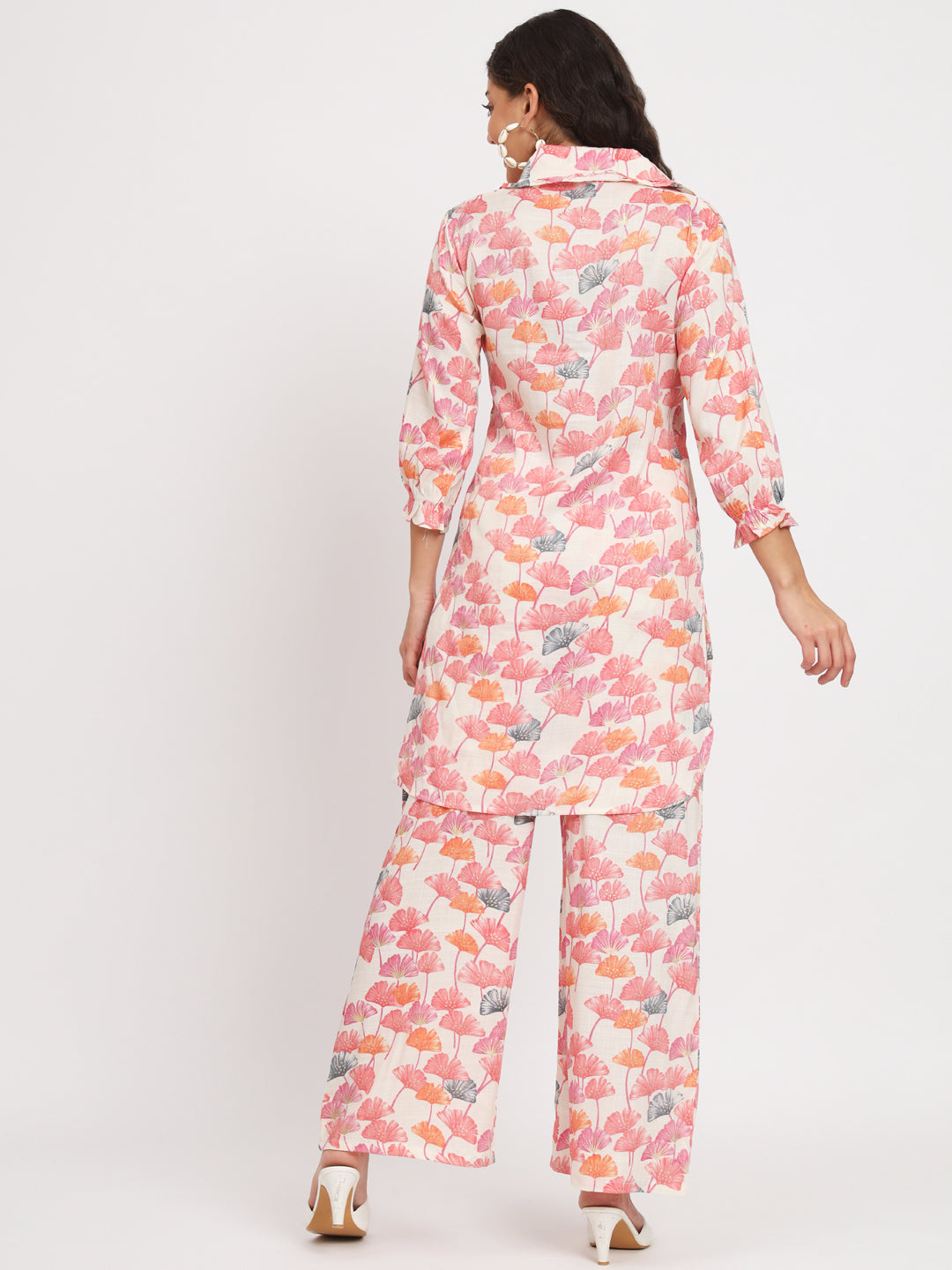 Women's Distress Print Co-Ord Set Relaxed Fit for Women