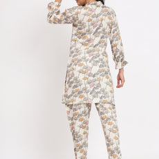 Women Floral Print Kurta & Palazzos Co-Ord Set