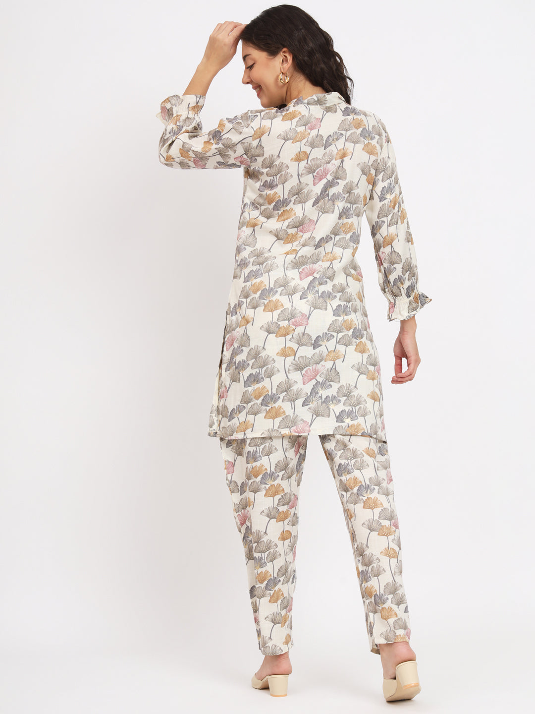 Women Floral Print Kurta & Palazzos Co-Ord Set