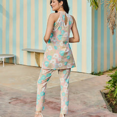 Women Cotton Blend Ethnic Top Palazzo Set