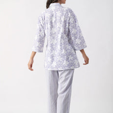 Women Cotton Blend Kurta Palazzo Set