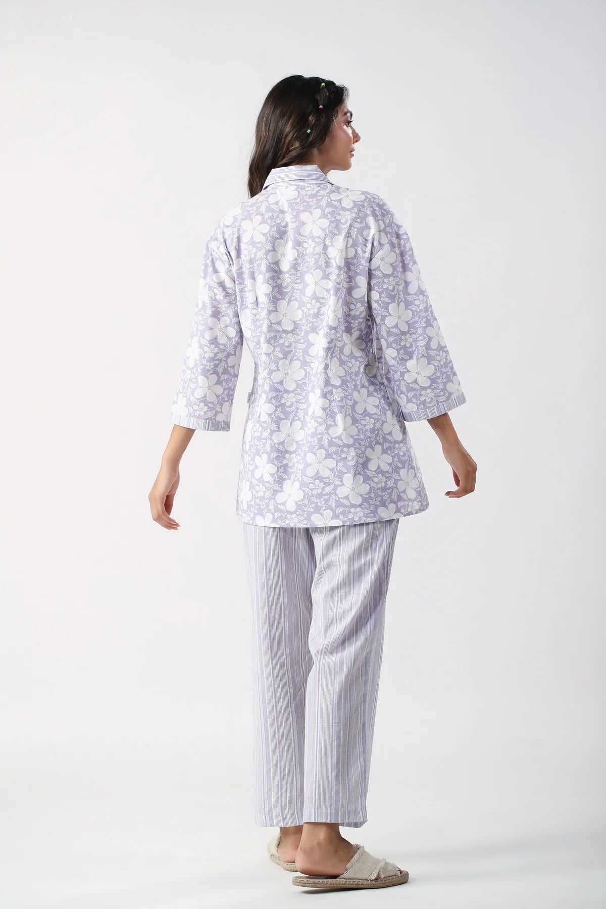 Women Cotton Blend Kurta Palazzo Set