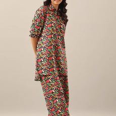 Women's Cotton Blend ¾ Sleeve Top and Palazzo Set