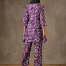 Women Chevrons Print Top & Pyjamas Set