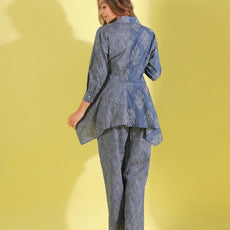Women Cotton Blend Kurta Palazzo Set