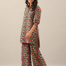 Women's Cotton Blend ¾ Sleeve Top and Palazzo Set