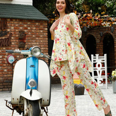 Floral Printed Tunic With Trouser