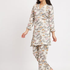 Women Floral Print Kurta & Palazzos Co-Ord Set