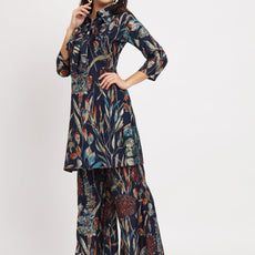 Women Floral Print Kurta & Palazzos Set