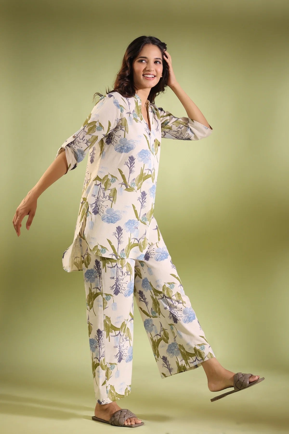 Whispering Flowers Cotton Co Ord Set