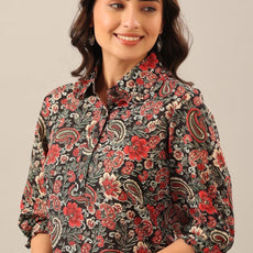Women Cotton Blend Kurta Palazzo Set