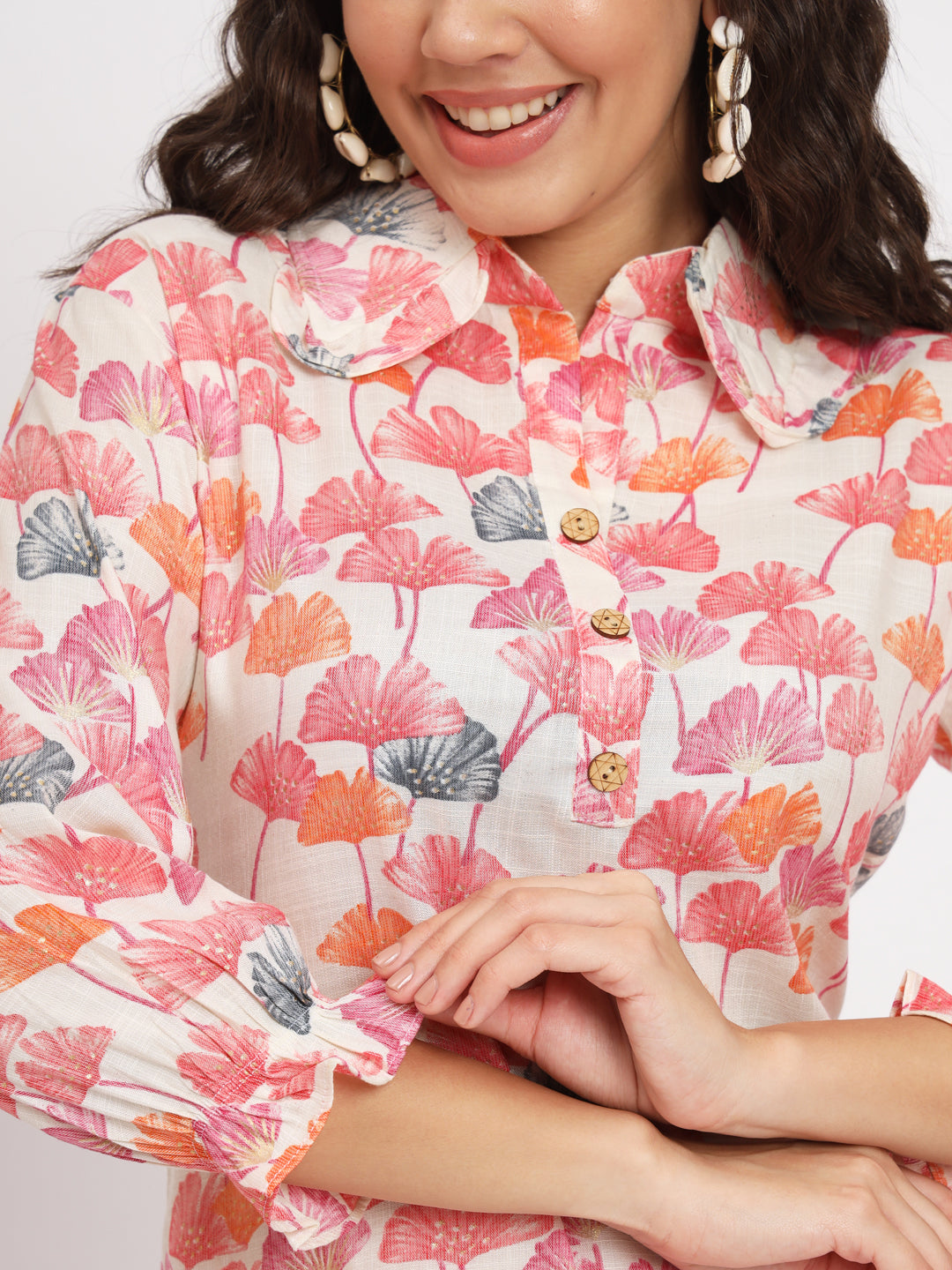 Women's Distress Print Co-Ord Set Relaxed Fit for Women