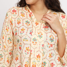 Women Multi Color V Neck Co-Ord Sets