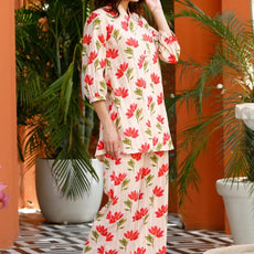 New Heavy Designer Women Floral Print Kurta & Pyjamas Set