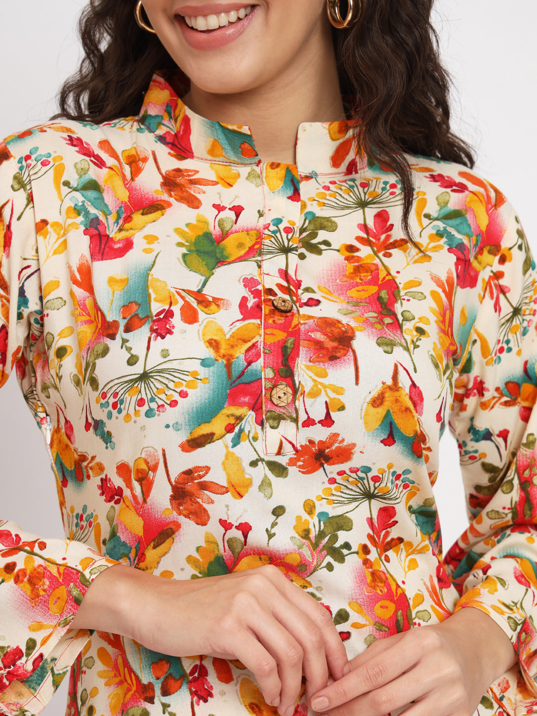 Women Floral Print Kurta & Palazzos Co-Ord Set