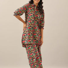 Women's Cotton Blend ¾ Sleeve Top and Palazzo Set