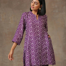 Women Chevrons Print Top & Pyjamas Set