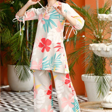 Indian Bollywood Designer Kurti Plazzo Dress Kurta Women Ethnic cotton Tunic Top Cond