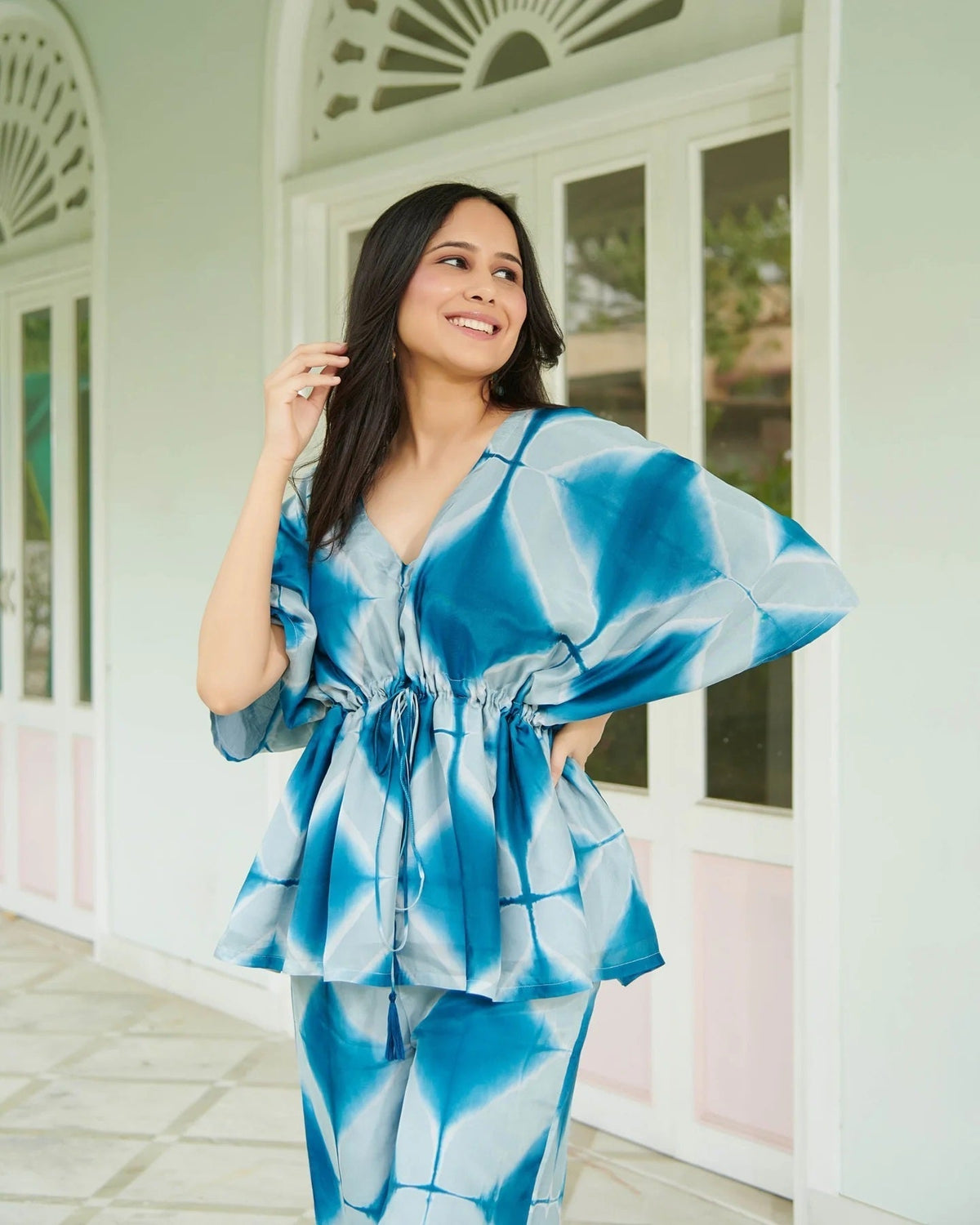 Women's Cotton Regular Fit Floral Printed Top and Plazzo Co-ord Set