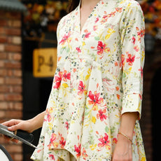 Floral Printed Tunic With Trouser