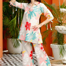 Indian Bollywood Designer Kurti Plazzo Dress Kurta Women Ethnic cotton Tunic Top Cond