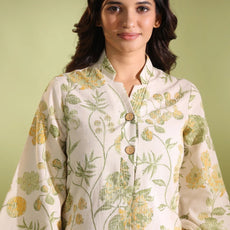Flora Off White Cotton Co Ord Set