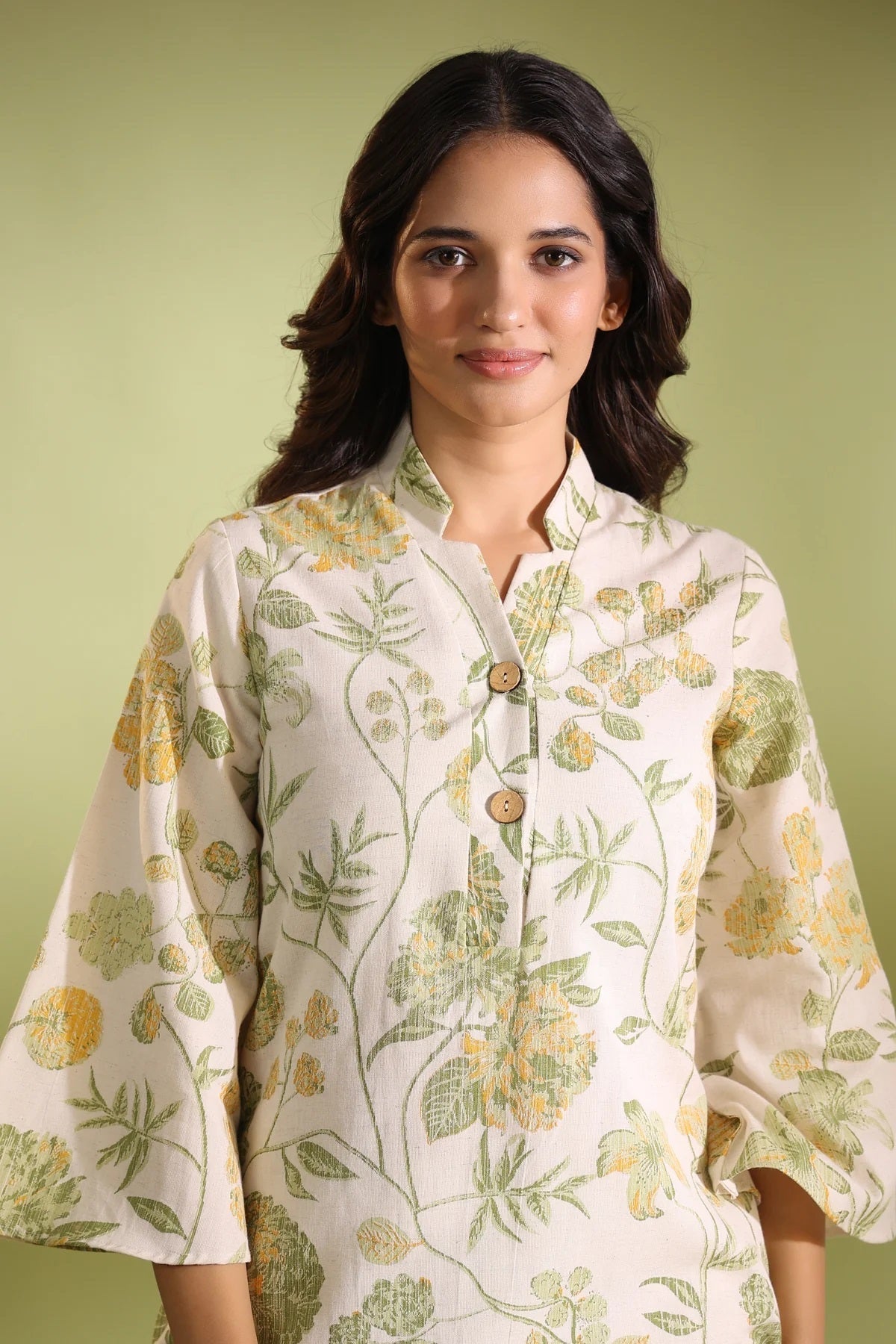 Flora Off White Cotton Co Ord Set