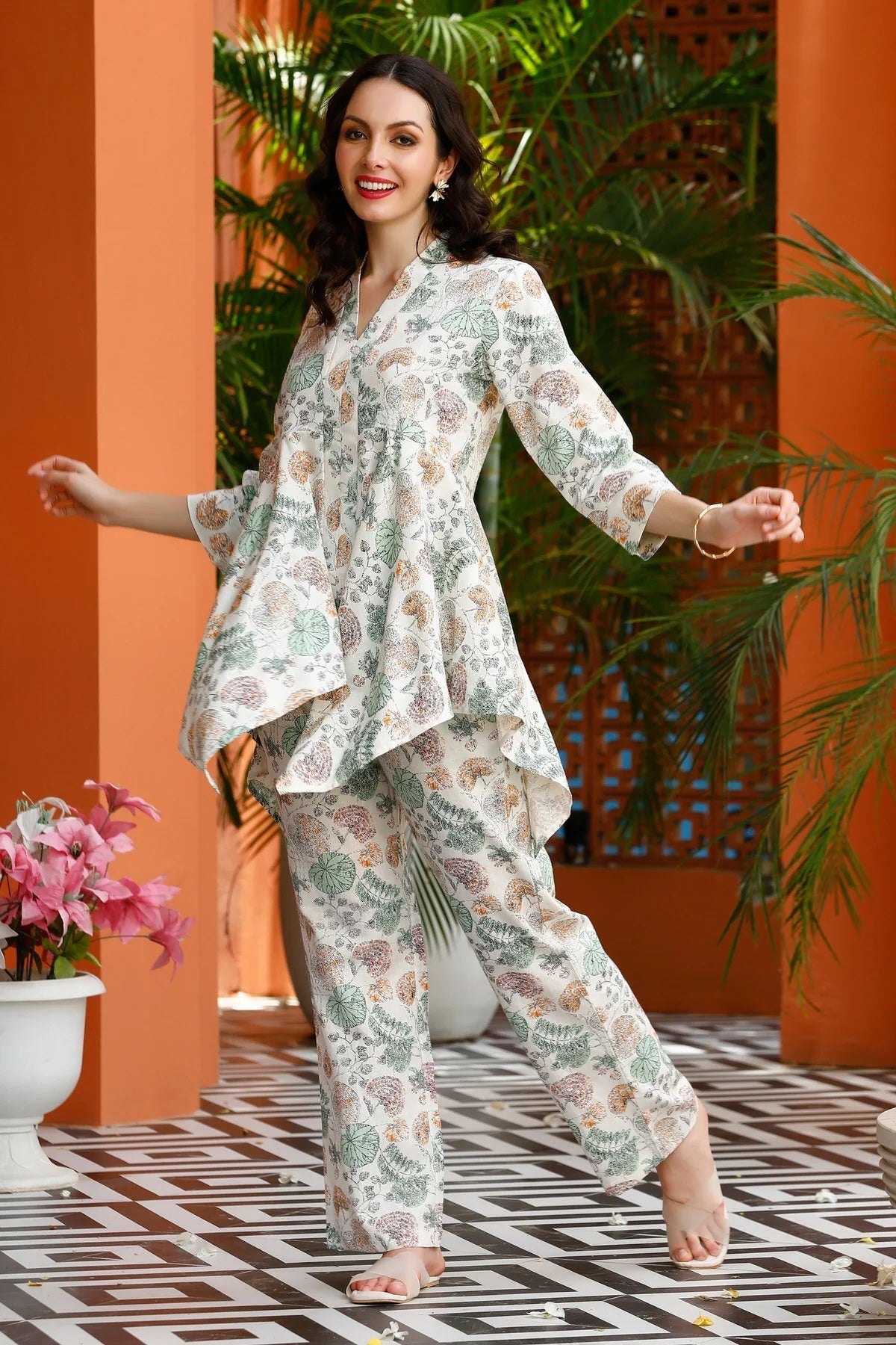 Women New Floral Printed Co ord Set