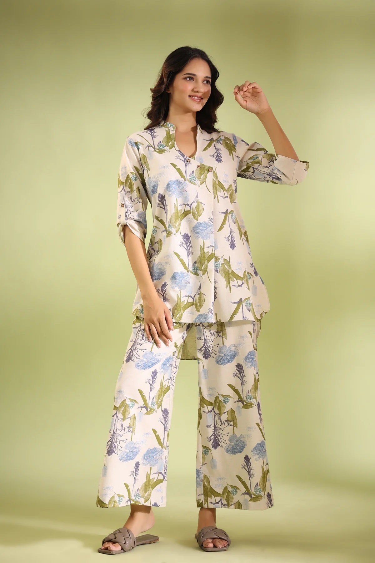 Whispering Flowers Cotton Co Ord Set