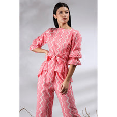 Women Chevron Print Co-Ord Set