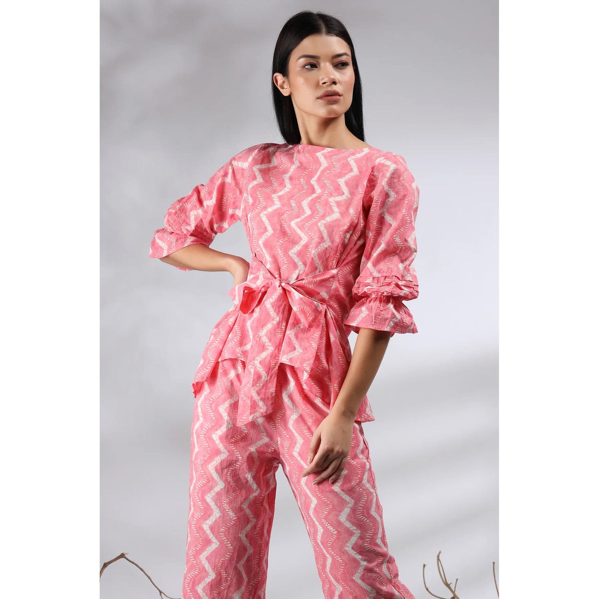 Women Chevron Print Co-Ord Set