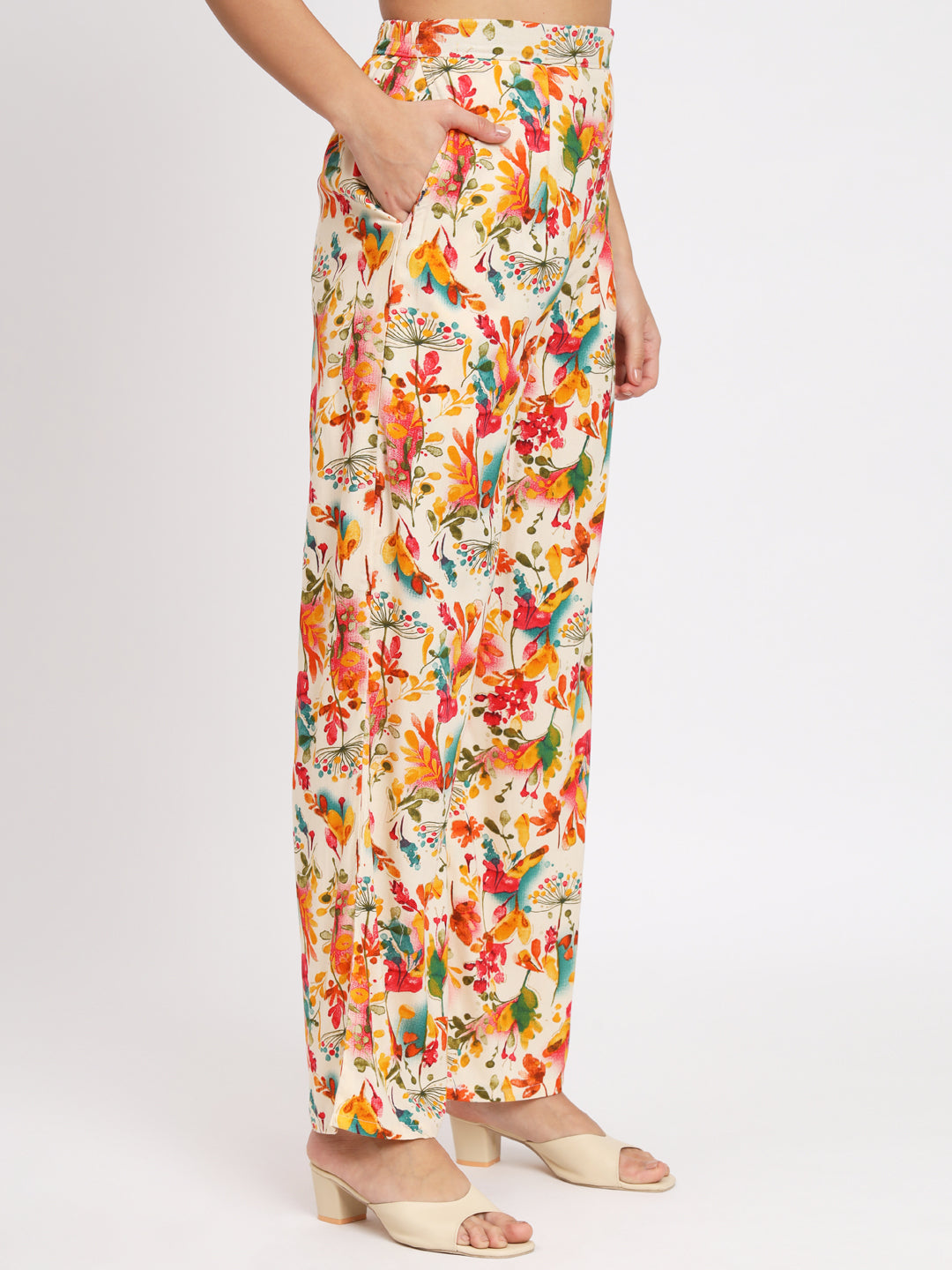 Women Floral Print Kurta & Palazzos Co-Ord Set