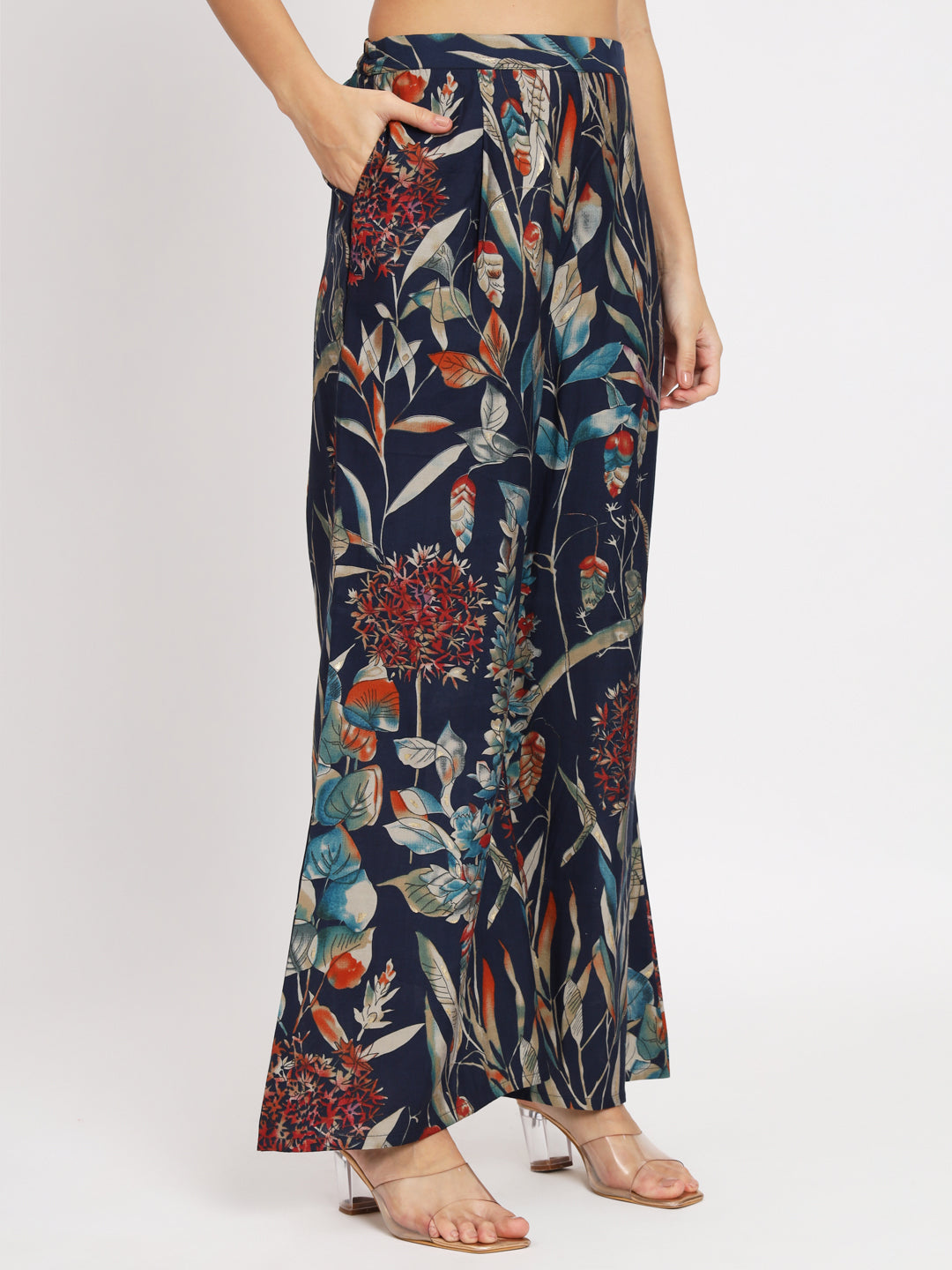 Women Floral Print Kurta & Palazzos Set