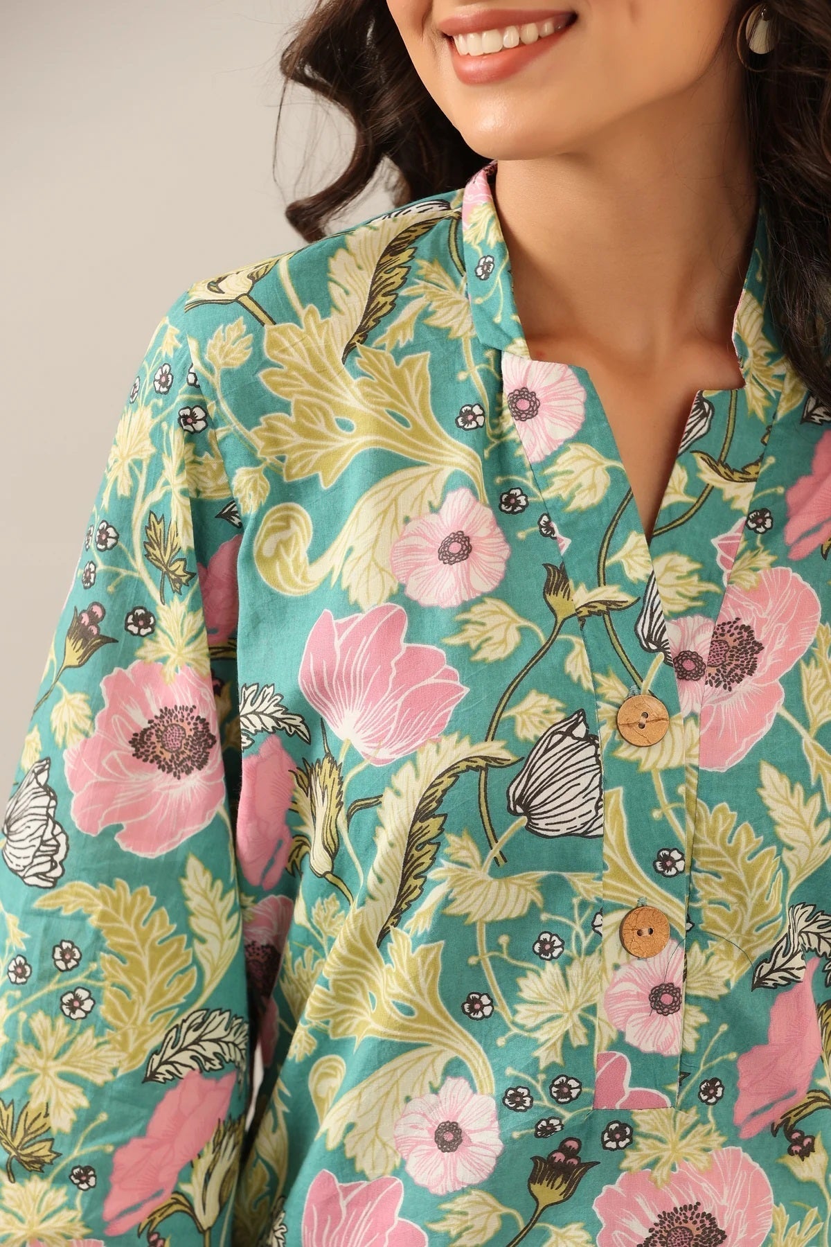 Women's Cotton Regular Fit Floral Printed Top and Plazzo Co-ord Set with Elegant Design